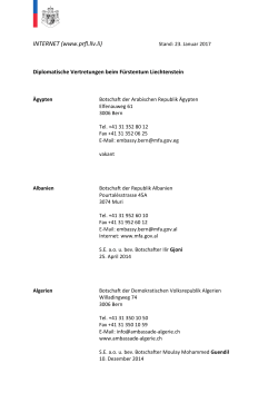 INTERNET (www.prfl.llv.li) - Regierung des Fürstentums Liechtenstein