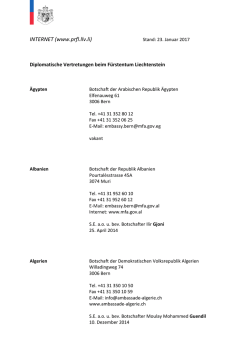 INTERNET (www.prfl.llv.li) - Regierung des F&uuml;rstentums Liechtenstein