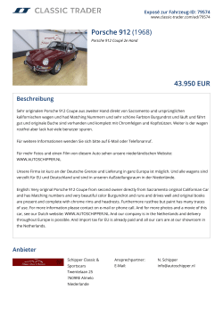 Porsche 912 (1968) 43.950 EUR