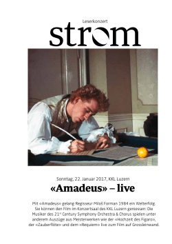 Amadeus» – live - Strom