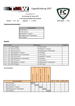 Turnierplan der E-Jugend - FC OVI