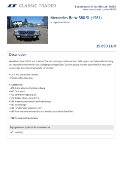 Mercedes-Benz 380 SL (1981) 35 890 EUR
