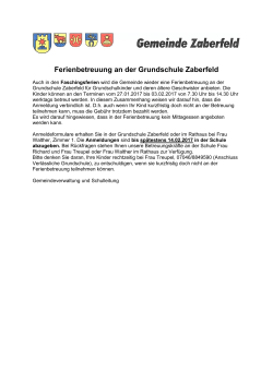 Text fürs Amtsblatt KW10/2011 Amtlicher Teil