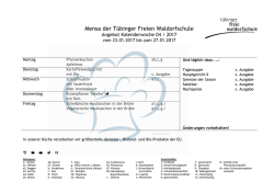 Speiseplan - Tübinger Freie Waldorfschule