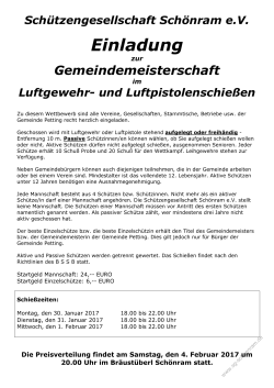 Gemeinde- meisterschaft - Schützengesellschaft Schönram eV