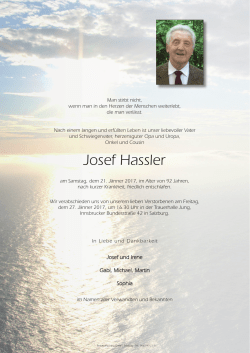 Josef Hassler - Bestattung Jung, Salzburg, Bestattungsunternehmen