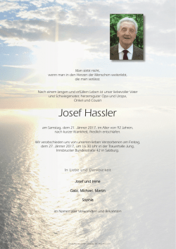 Josef Hassler - Bestattung Jung, Salzburg, Bestattungsunternehmen