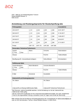 Anmeldeformular Deutschprüfung telc