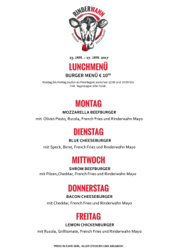 Lunchmenü - Rinderwahn