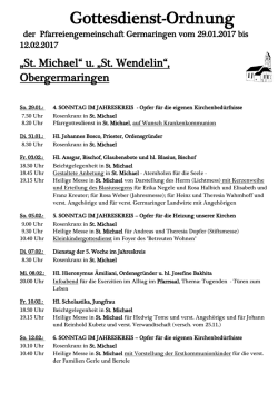 Gottesdienst-Ordnung