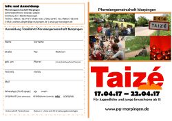 Taize-Anmeldung 2017 - Pfarreiengemeinschaft Marpingen