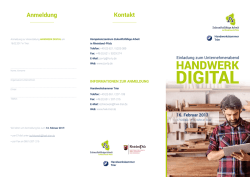Veranstaltungsflyer - Kompetenzzentrum Digitales Handwerk