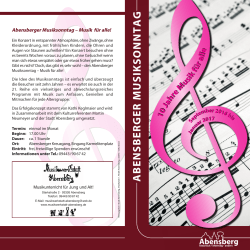Den Flyer zur 21. Reihe des "Abensberger Musiksonntag"