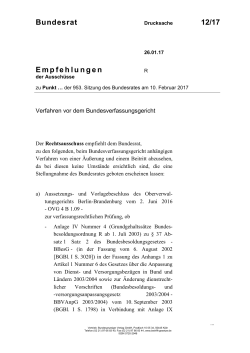 Bundesrat 12/17 Empfehlungen - Umwelt