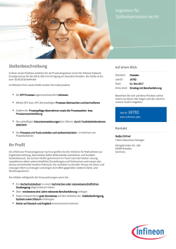 Ingenieur f&uuml;r Epitaxieprozesse (w/m)
