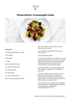 Winterlicher Granatapfel-Salat
