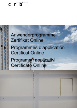 Liste der Anwenderprogramme Zertifikat Online