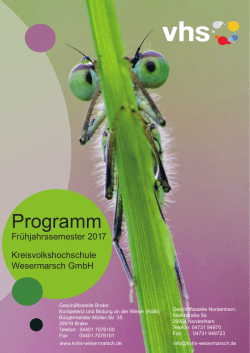 Programm - KVHS Wesermarsch