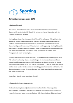 Jahresbericht Junioren 2016