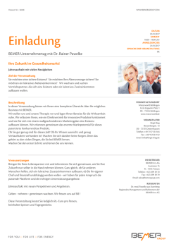 Einladung - BEMER.net