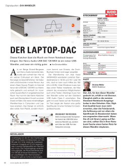 der laptop-dac - Henry Audio USB DAC 128 mkII