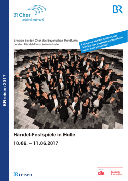 H&auml;ndel-Festspiele in Halle 10.06. &ndash; 11.06.2017