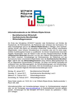 Berufsfachschule Wirtschaft - Wilhelm-Röpke