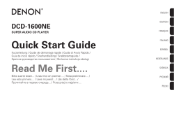 Quick Start Guide Read Me First.... - HIFI