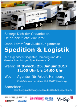 Plakat Messe Spedition Logistik 25.01.2017