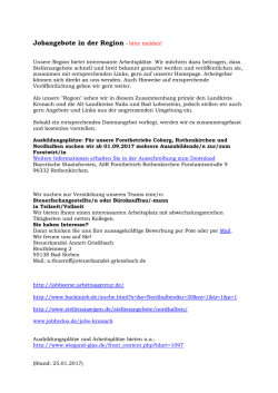 Jobangebote in der Region