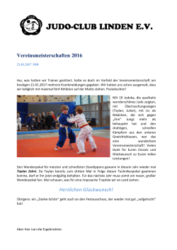 Bericht - Judo-Club Linden eV