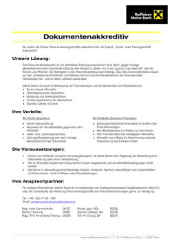 Dokumentenakkreditiv (Factsheet)