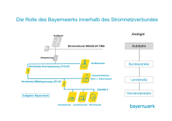 Die Rolle des Bayernwerks innerhalb des Stromnetzverbundes