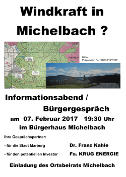 Windkraft in Michelbach ?