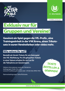 Jetzt den Flyer zur Vereinsaktion downloaden