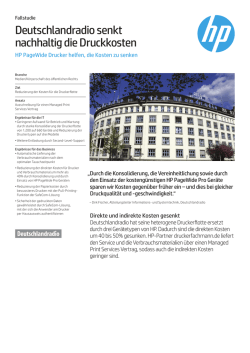 HP PPS | IT Fallstudie | Deutchland Radio | HP