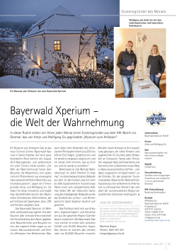 Bayerwald Xperium – die Welt der Wahrnehmung