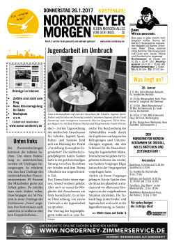 Aktuelle Ausgabe - Norderneyer Morgen Online