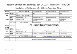 Zeiten der Klassen 1