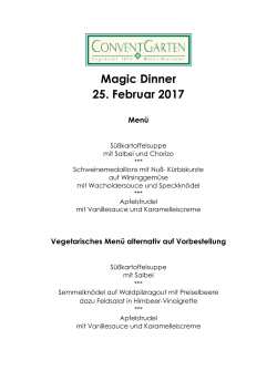 Magic Dinner 25.02.2017