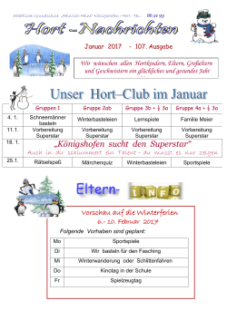 Januar 2017 - Grundschule Königshofen "Heinrich Heine"