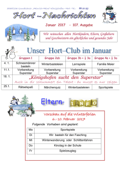 Januar 2017 - Grundschule K&ouml;nigshofen "Heinrich Heine"