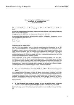 Drucksachen allgemein - Nieders&auml;chsischer Landtag