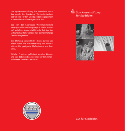 Informations-Flyer - Sparkasse Westm&uuml;nsterland