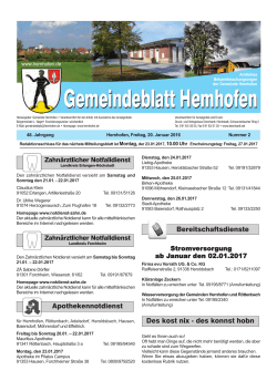 Gemeindeblatt Hemhofen