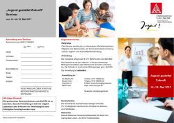 Jugend gestaltet Zukunft