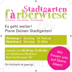 Workshop Stadtgarten Färberwiese