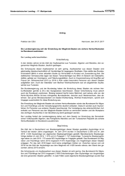 Drucksachen allgemein - Nieders&auml;chsischer Landtag