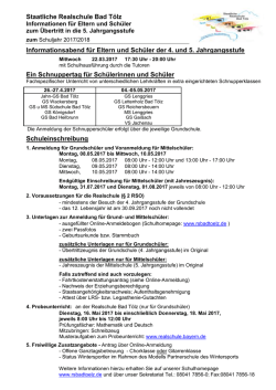 Termine im Überblick - Staatliche Realschule Bad Tölz