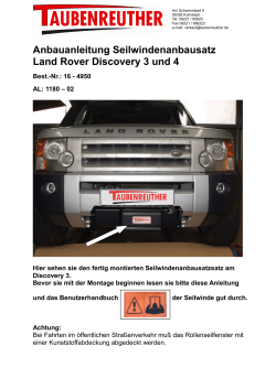 Anbauanleitung Seilwindenanbausatz Land Rover